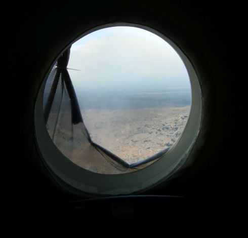 The view from the treadmill.