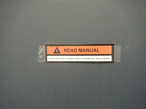 One day, I found this sticker stuck to the upstairs' bathroom's door.