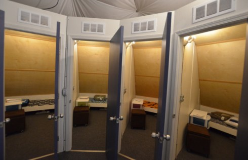 The individual compartments, before we arrived.